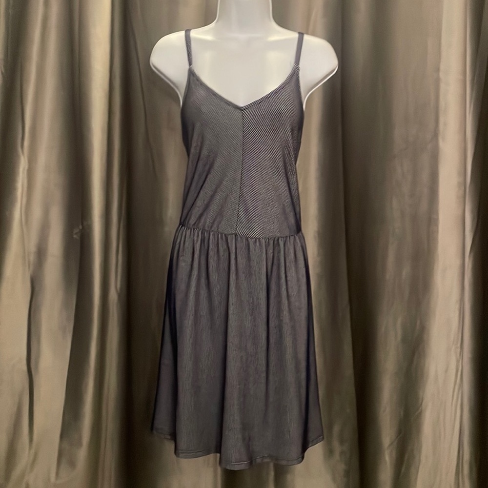 Blue and white striped dress. Size medium.